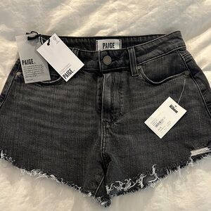 PAIGE Women's Charcoal Jean Shorts